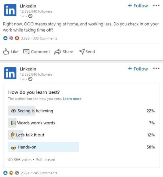 Screenshot of LinkedIn post
